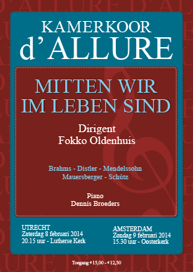 Poster Kamerkoor d'allure_donker rood.indd